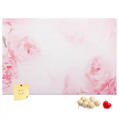 Printed Cork Memo Board Blooming flowers
