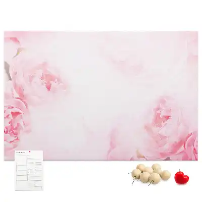 Printed Cork Memo Board Blooming flowers