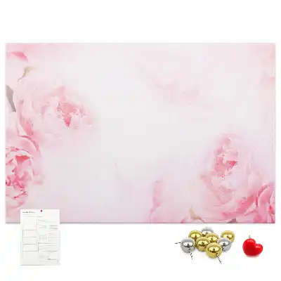 Printed Cork Memo Board Blooming flowers