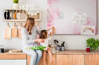 Printed Cork Memo Board Blooming flowers
