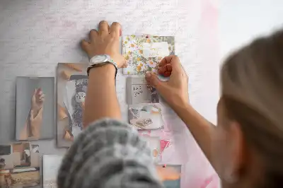 Printed Cork Memo Board Blooming flowers