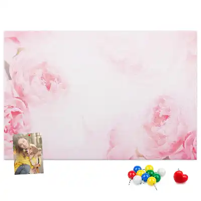 Printed Cork Memo Board Blooming flowers