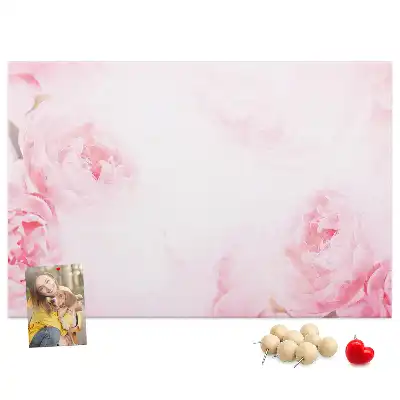 Printed Cork Memo Board Blooming flowers