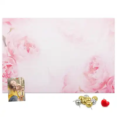 Printed Cork Memo Board Blooming flowers
