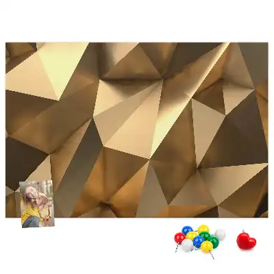 Cork memo board Triangles abstraction