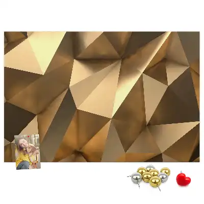 Cork memo board Triangles abstraction