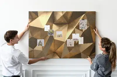 Cork memo board Triangles abstraction