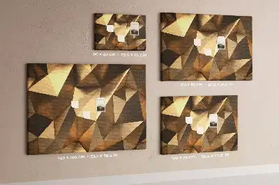 Cork memo board Triangles abstraction