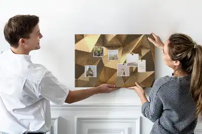 Cork memo board Triangles abstraction