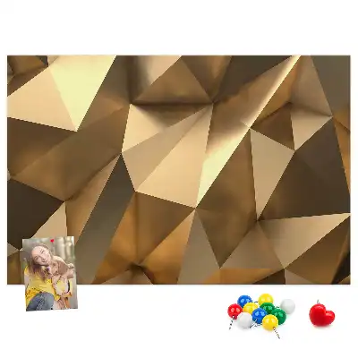 Cork memo board Triangles abstraction
