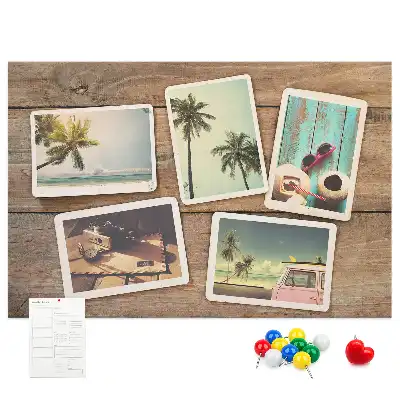 Printed Cork Board for Polaroid Photos