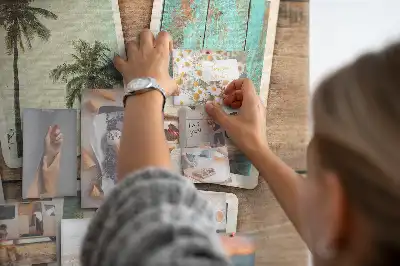 Printed Cork Board Polaroid photos