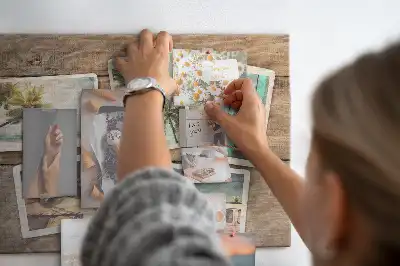Printed Cork Board Polaroid photos