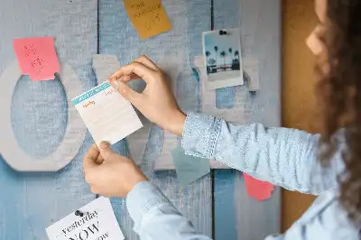 Cork memo board Home lettering