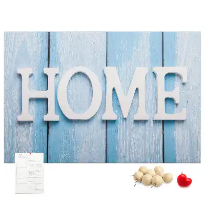 Cork memo board with Home lettering
