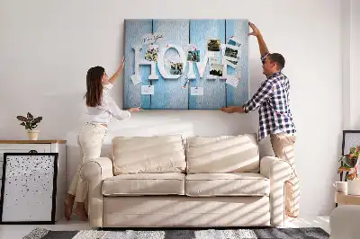 Cork memo board Home lettering