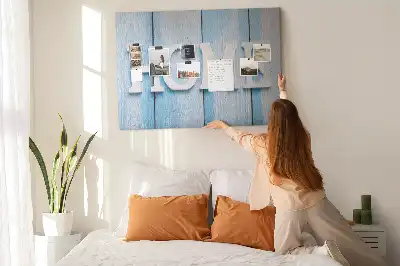 Cork memo board with Home lettering