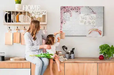 Printed Cork Board Spring flowers