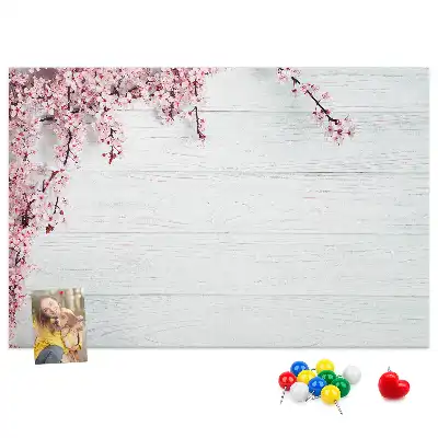 Printed Cork Board Spring flowers