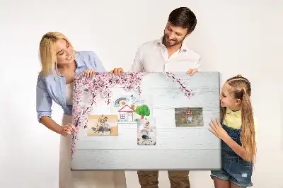Printed Cork Board Spring flowers