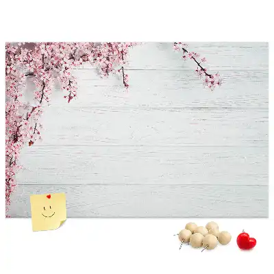 Printed Cork Board Spring flowers