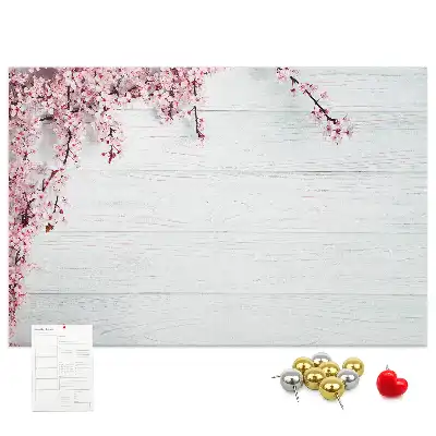 Printed Cork Board Spring flowers