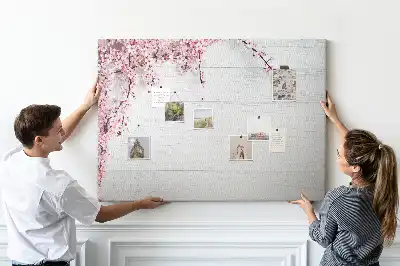 Spring Flowers Printed Cork Board