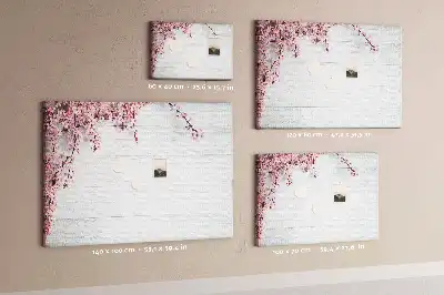 Printed Cork Board Spring flowers
