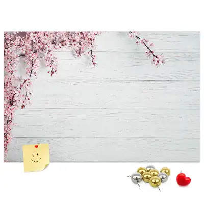 Printed Cork Board Spring flowers