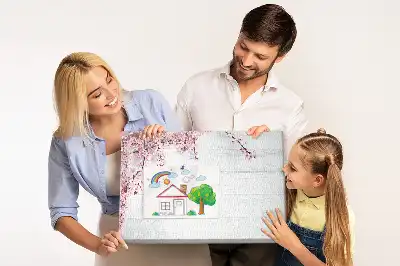 Printed Cork Board Spring flowers