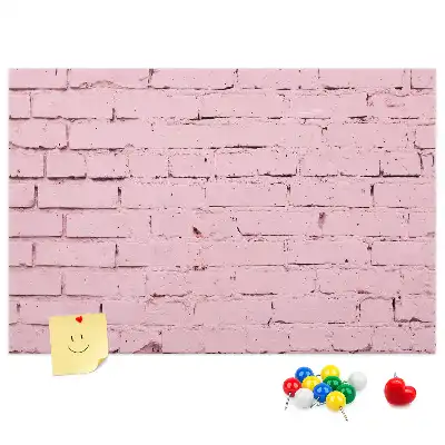 Printed Cork Memo Board Bricks wall