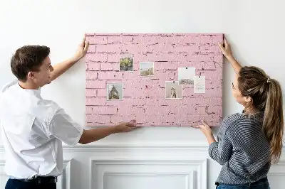 Printed Cork Memo Board Bricks wall