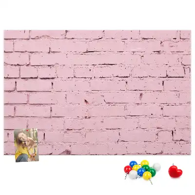 Printed Cork Memo Board Bricks wall