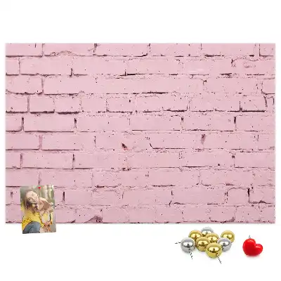 Printed Cork Memo Board Bricks wall
