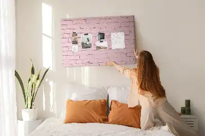 Printed Cork Memo Board Bricks wall