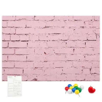 Printed Cork Memo Board with Brick Wall Design
