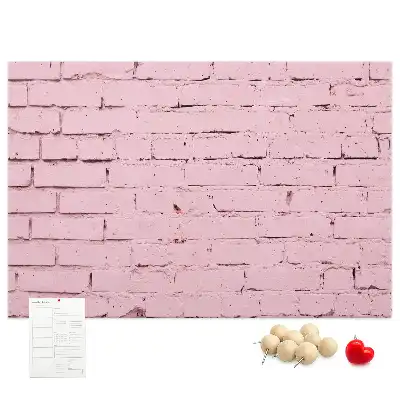 Printed Cork Memo Board with Brick Wall Design