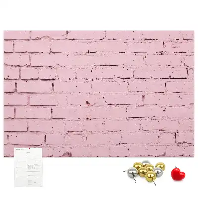Printed Cork Memo Board Bricks wall