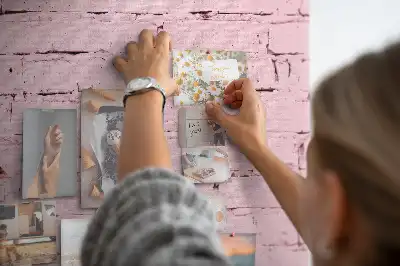 Printed Cork Memo Board Bricks wall