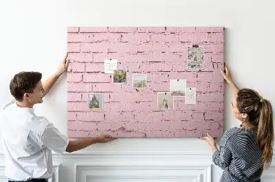 Printed Cork Memo Board Bricks wall