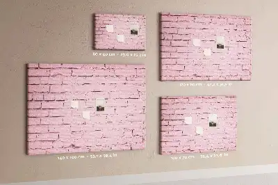 Printed Cork Memo Board with Brick Wall Design