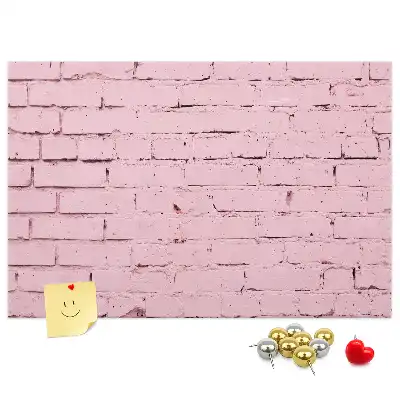 Printed Cork Memo Board with Brick Wall Design
