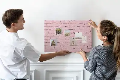 Printed Cork Memo Board Bricks wall