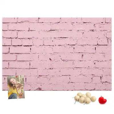 Printed Cork Memo Board Bricks wall