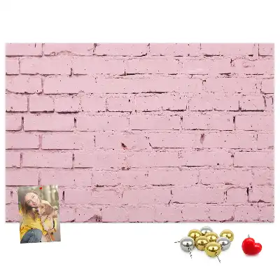 Printed Cork Memo Board Bricks wall
