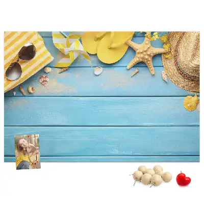 Beach Themed Cork Memo Board