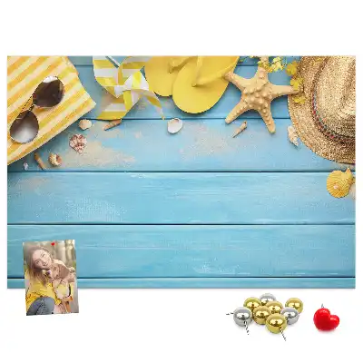 Beach Themed Cork Memo Board