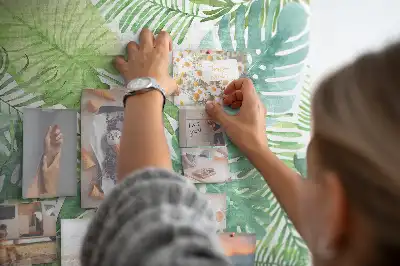 Printed Cork Memo Board Tropical leaves