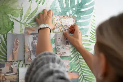 Tropical Leaves Printed Cork Memo Board