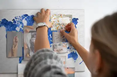 Space world map cork memo board